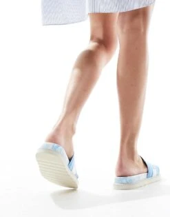 Public Desire Jet Set Sliders In Blue For Women -Desirelic Store 205670915 4