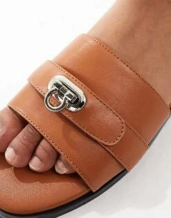 Public Desire Radiance Sliders With Hardware In Tan For Women -Desirelic Store 205671277 2