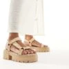 Public Desire Hazard Chunky Sandal With Raffia In Natural For Women -Desirelic Store 205671385 1 raffia