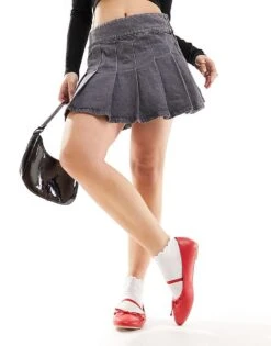 Public Desire Wide Fit Alexa Ballet Pumps In Red For Women -Desirelic Store 205960913 1 red 1