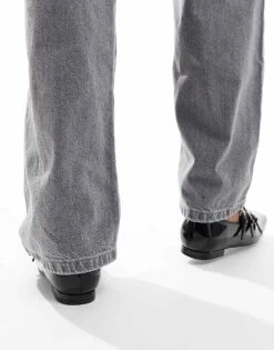 Public Desire Wide Fit Sherry Strappy Mary Jane Ballet Flats In Black Patent For Women -Desirelic Store 205960946 4