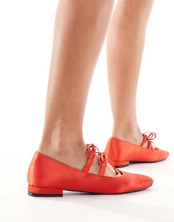 Public Desire Luella Ballet Flats In Red For Women -Desirelic Store 206288491 3