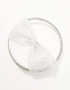 Public Desire The Alessia Bow Jewel Clutch Bag In White For Women -Desirelic Store 206582832 3