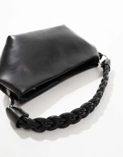 Public Desire Lillian Plaited Top Handle Grab Bag In Black For Women -Desirelic Store 206582872 4