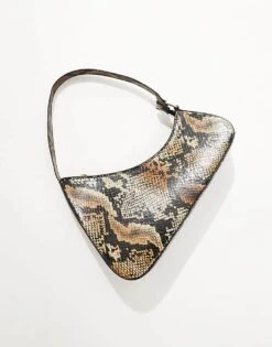 Public Desire Morgan Asymmetric Shoulder Bag In Snake For Women -Desirelic Store 206582875 4
