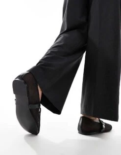 Public Desire Nelly Mesh Ballet With Buckle In Black For Women -Desirelic Store 206795715 2