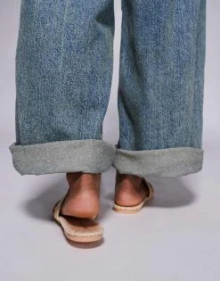 Public Desire Inferno Slip On Sandal In Raffia Cream For Women Cream Raffia -Desirelic Store 207624130 4