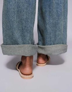 Public Desire Wide Fit Public Desire Inferno Wide Fit Slip On Sandal In Raffia Cream For Women Cream Raffia -Desirelic Store 207624499 4