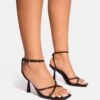 Public Desire Bree Patent Barely There Square Toe Mid Heels In Black For Women -Desirelic Store 208161192 1 black