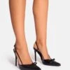 Public Desire Ginni Bow Detail Sling Back Court Heels In Black For Women -Desirelic Store 208161196 1 black