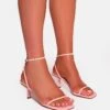 Public Desire Natalya Barely There Mid Heels In Pink For Women -Desirelic Store 208166440 1 pink