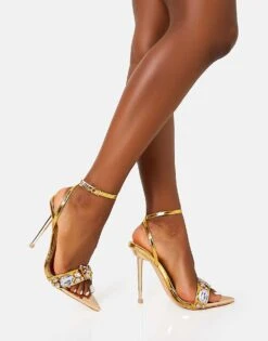 Public Desire Icicle Metallic Patent In Gold Metallic Patent For Women -Desirelic Store 208166599 4