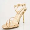 Public Desire Idealist Mirror Double Strap Barely There High Heels In Gold For Women -Desirelic Store 208515563 1 gold