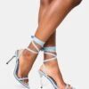 Public Desire Ultimate Lace Up Diamante Encrusted Pointed Toe Stiletto Heels In Denim For Women -Desirelic Store 208516132 1 denim