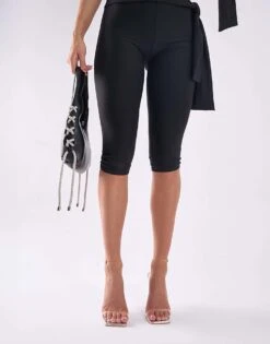 Public Desire Rya Mirror Square Toe Strappy Barely There Stiletto High Heels In Silver For Women -Desirelic Store 208516464 3